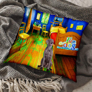 Weimaraner In the Bedroom-Pillow Case