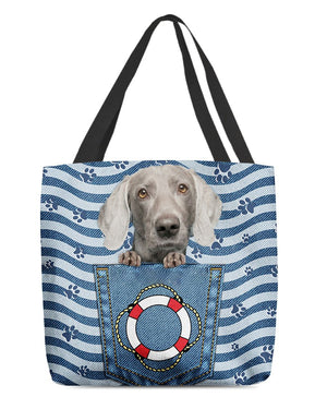 Weimaraner On Board-Cloth Tote Bag