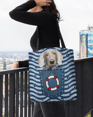 Weimaraner On Board-Cloth Tote Bag