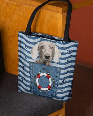 Weimaraner On Board-Cloth Tote Bag