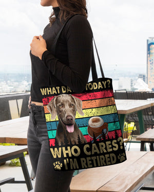 Weimaraner Who Cares-Cloth Tote Bag