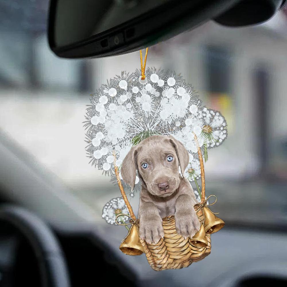 Weimaraner-Dandelion-Two Sided Ornament