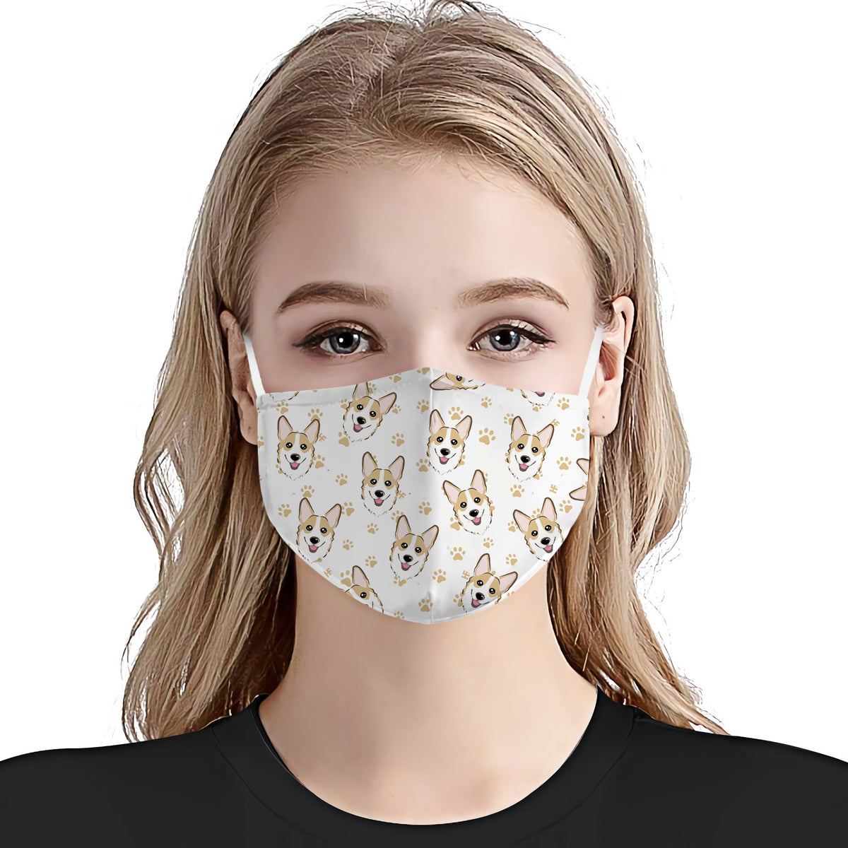 Welsh Corgi Pattern EZ01 Face Mask