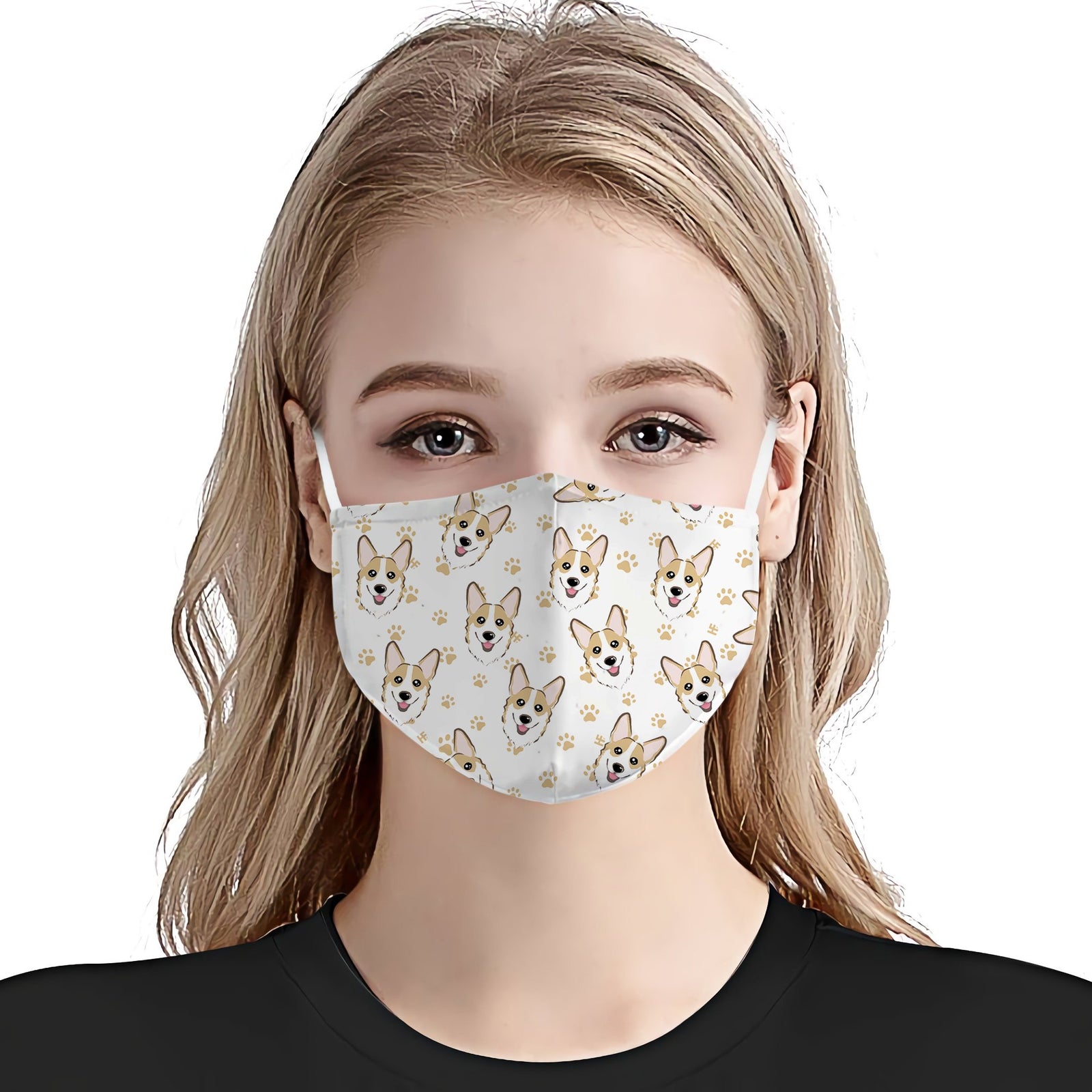 Welsh Corgi Pattern EZ01 Face Mask