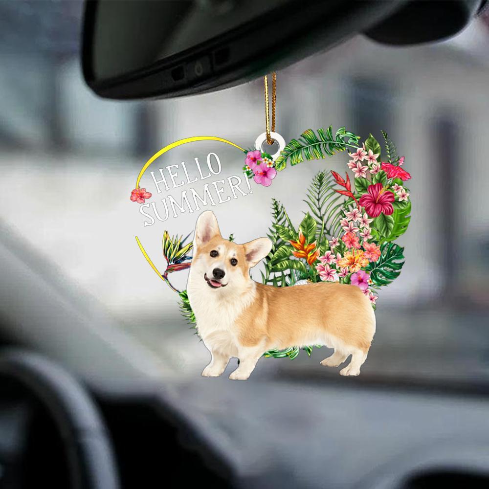 Welsh Corgi-Hello Summer-Two Sided Ornament