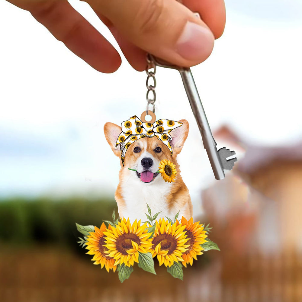 Welsh Corgi-Dog Mom Keychain