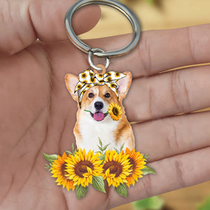 Welsh Corgi-Dog Mom Keychain