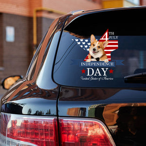 Welsh Corgi-Independent Day2 Car Sticker