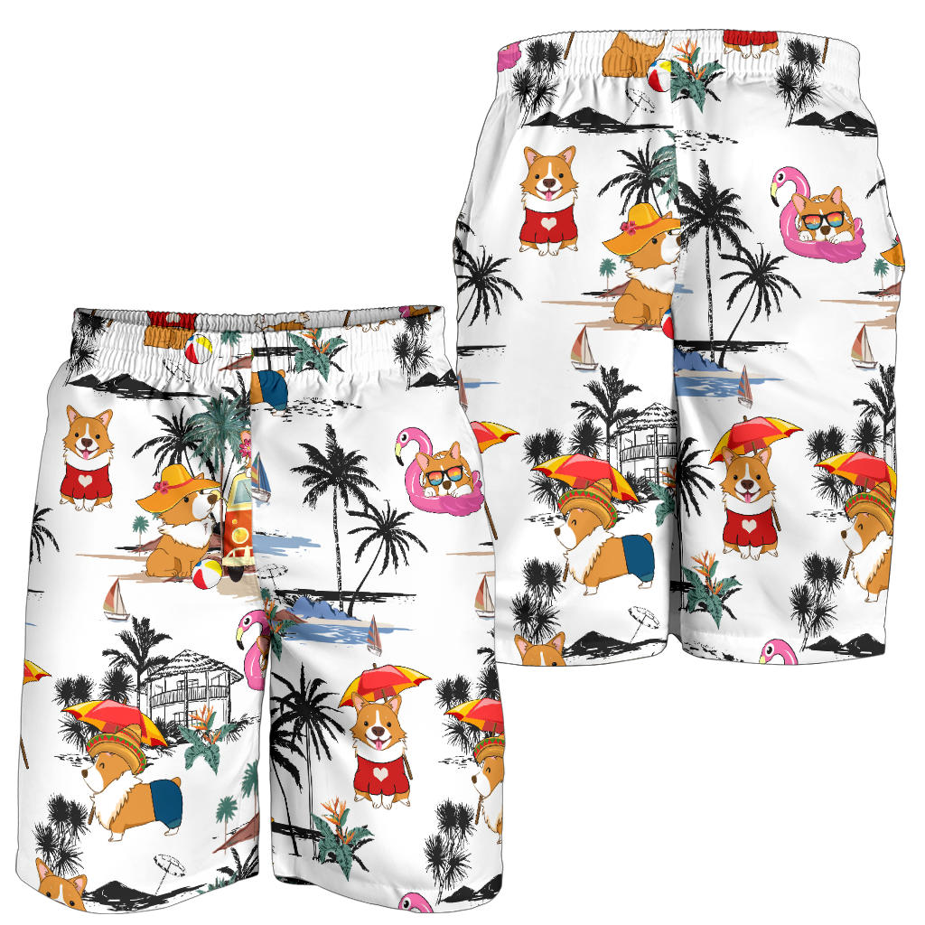 Welsh Corgi-Summer Beach Mens Shorts