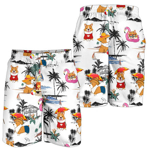 Welsh Corgi-Summer Beach Mens Shorts