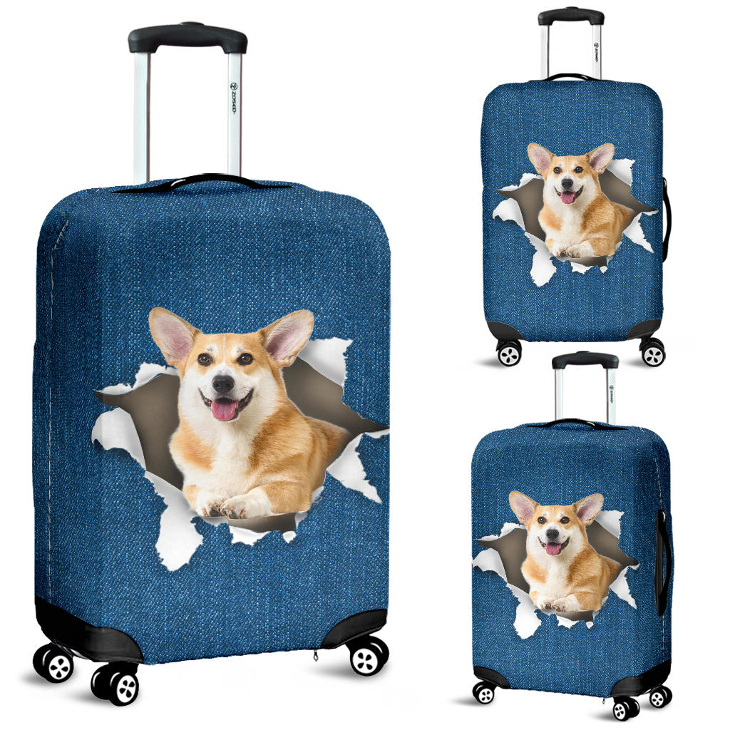 Welsh Corgi-Torn Paper Luggage Covers