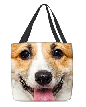 Welsh Corgi Face-Cloth Tote Bag