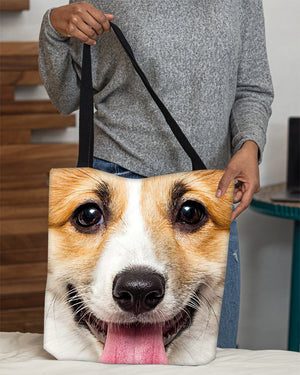 Welsh Corgi Face-Cloth Tote Bag
