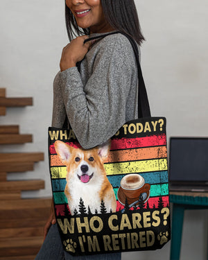 Welsh Corgi Who Cares-Cloth Tote Bag