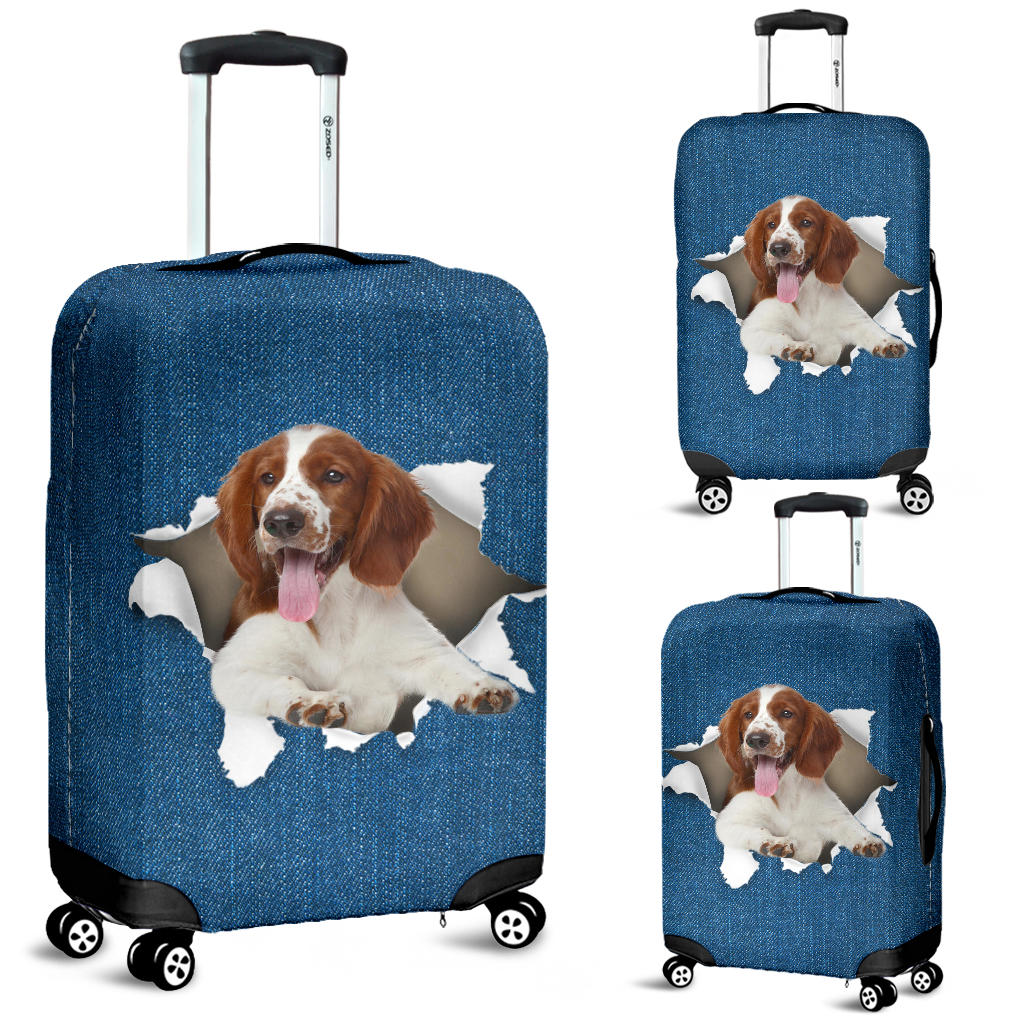 Welsh Springer Spaniel-Torn Paper Luggage Covers