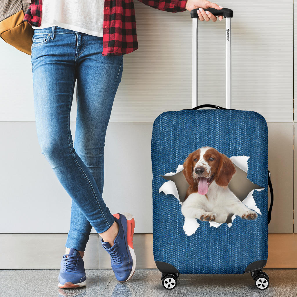Welsh Springer Spaniel-Torn Paper Luggage Covers