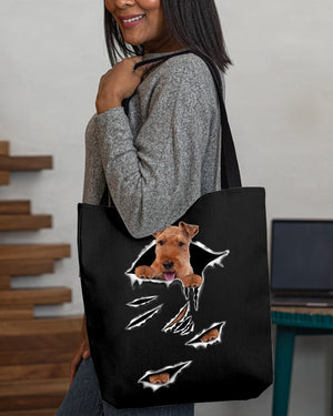 Cracks-Welsh Terrier-Cloth Tote Bag