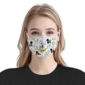 West Highland White Sunflower EZ07 2606 Face Mask