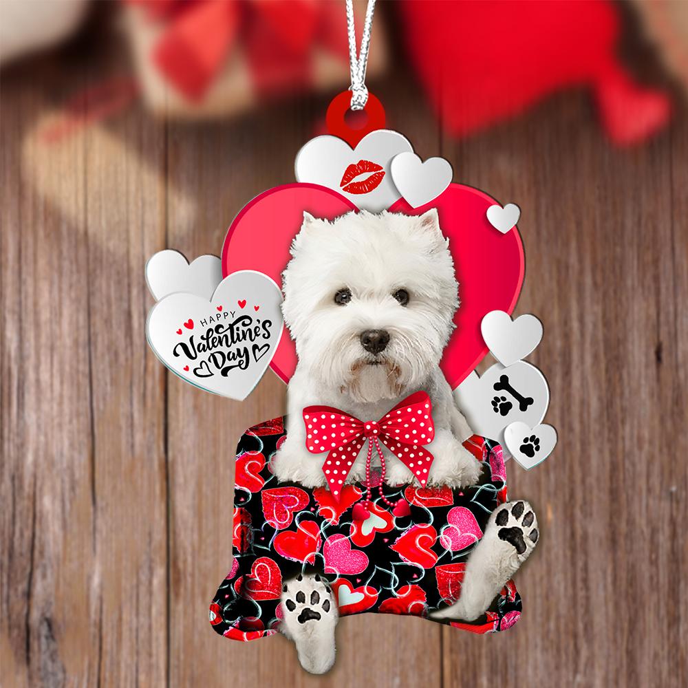 West Highland Dog Valentine's Day Sleeping Bag-Two Sides Ornament