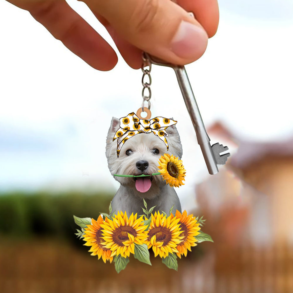 West Highland White Terrier-Dog Mom Keychain