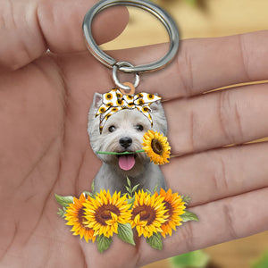 West Highland White Terrier-Dog Mom Keychain