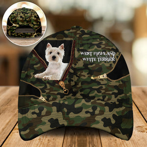 West Highland White Terrier Camo Cap