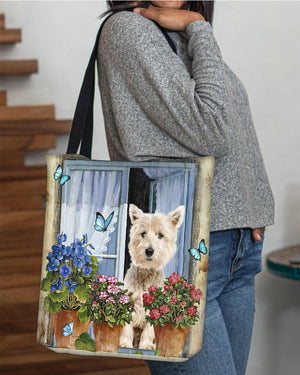 West Highland White Terrier Today I Choose Joy-Cloth Tote Bag