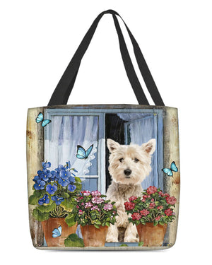 West Highland White Terrier Today I Choose Joy-Cloth Tote Bag