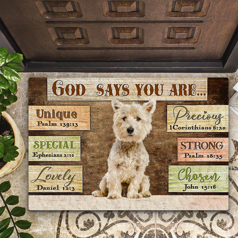 West  Highland  White  Terrier  (7) God Says You Are Doormat