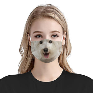Westie Face 02 EZ03 1504 Face Mask