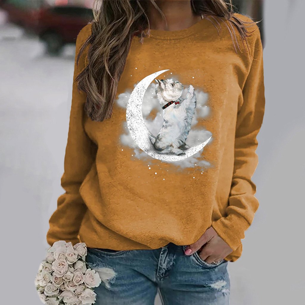 Westie -Sit On The Moon- Premium Sweatshirt