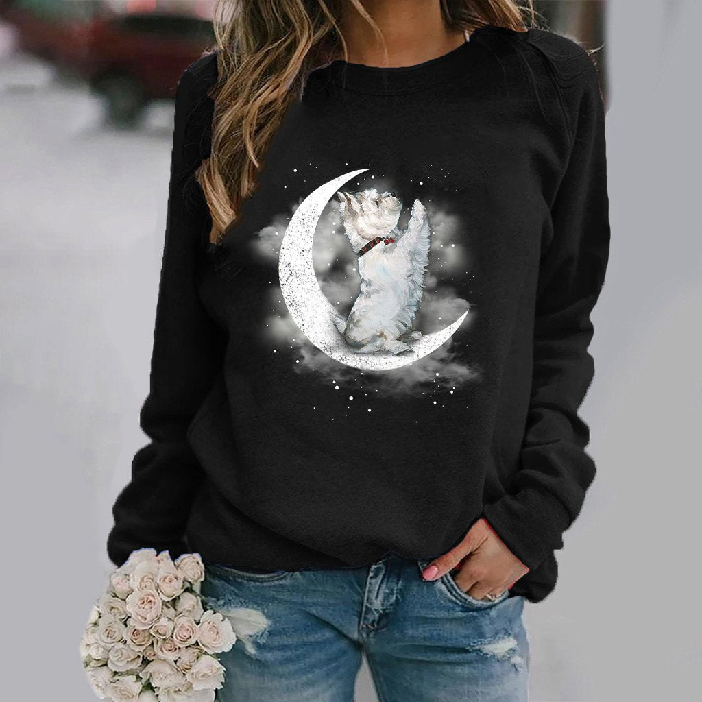 Westie -Sit On The Moon- Premium Sweatshirt