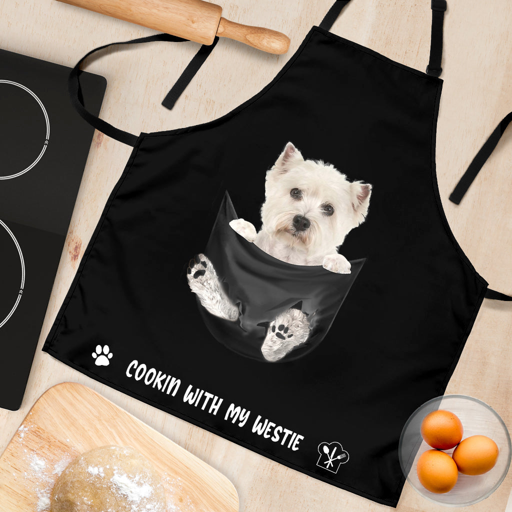 Westie Cookin' With Me Apron