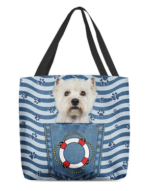 Westie On Board-Cloth Tote Bag