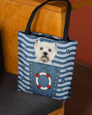 Westie On Board-Cloth Tote Bag