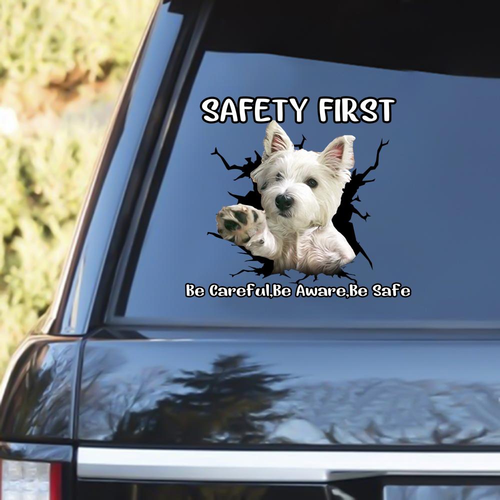 Westie Safety First Decal