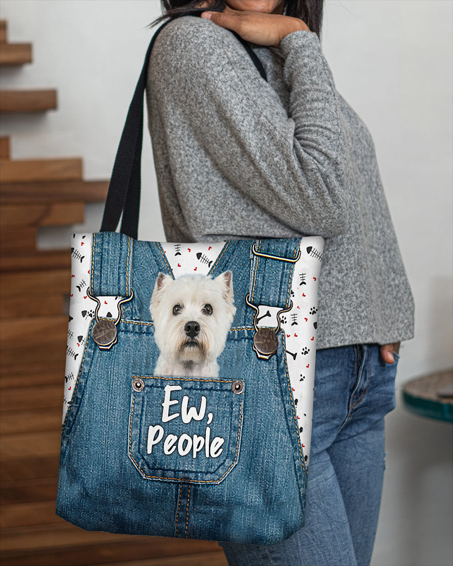 Westie-EW people-Cloth Tote Bag