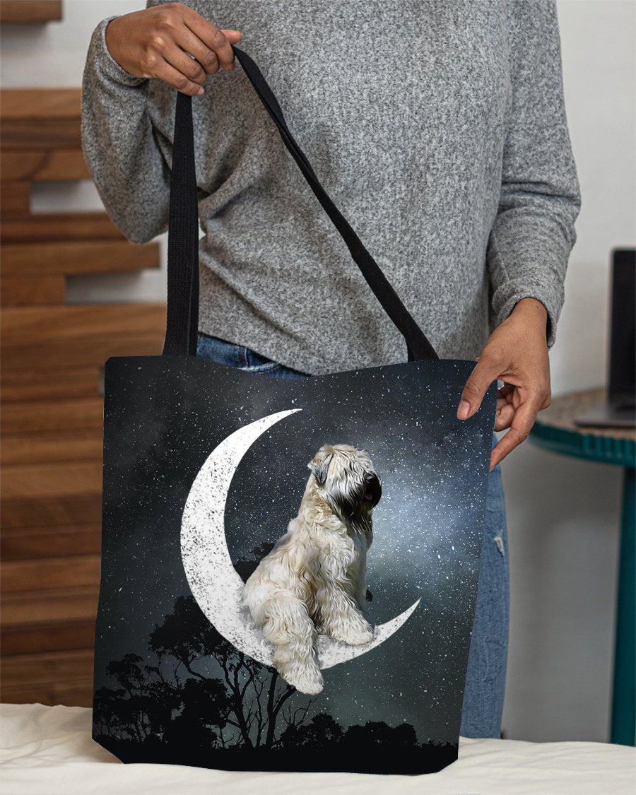 Wheaten Terrier-Sit On The Moon-Cloth Tote Bag