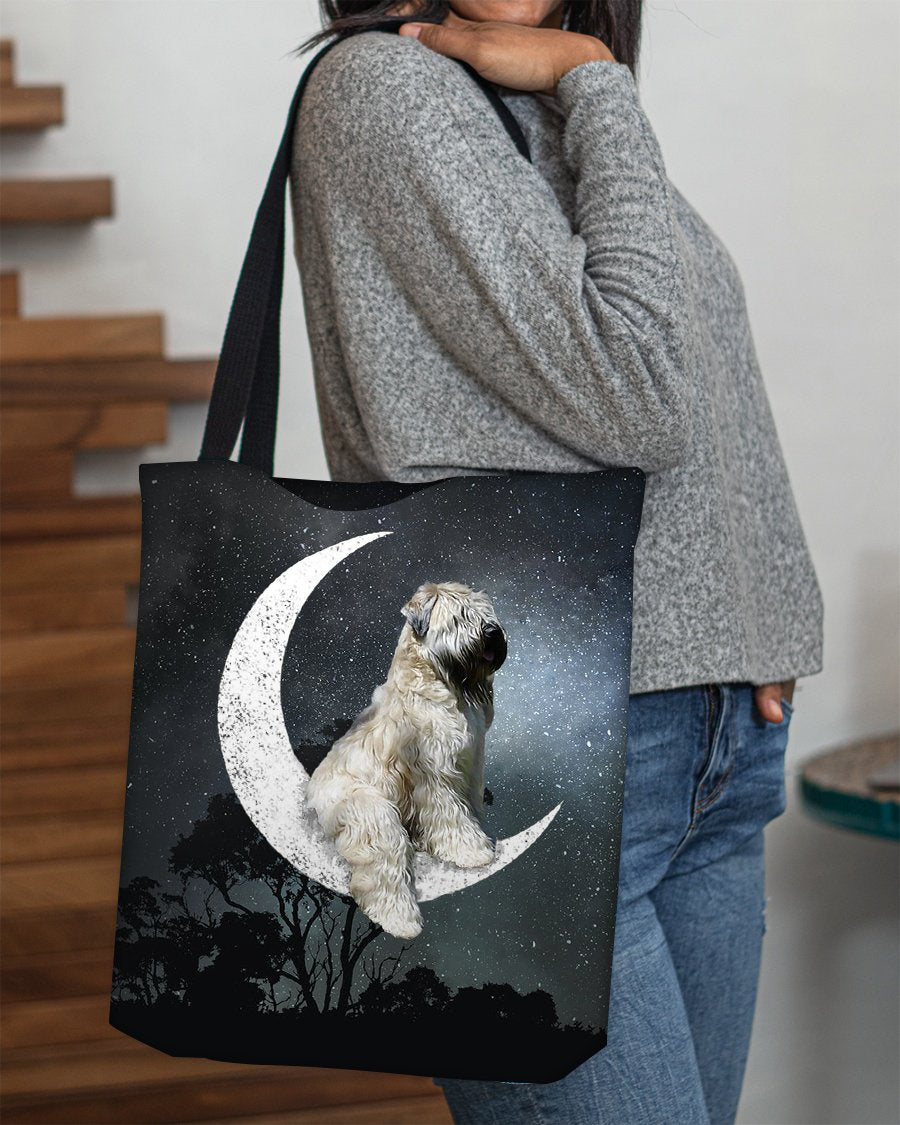 Wheaten Terrier-Sit On The Moon-Cloth Tote Bag