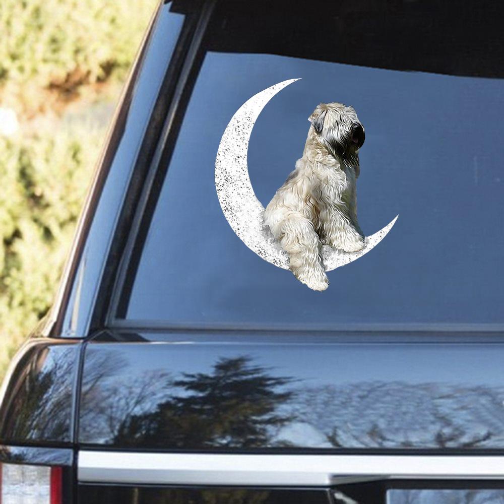 Wheaten Terrier-Sit On The Moon Decal