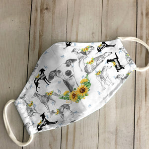 Whippet Sunflower EZ07 0207 Face Mask