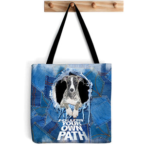 Whippet-Follow Your Own Path-Cloth Tote Bag