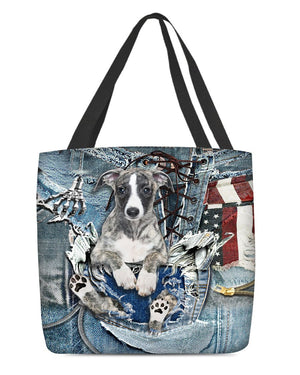 Whippet-Ripped Jeans-Cloth Tote Bag