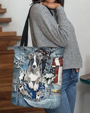 Whippet-Ripped Jeans-Cloth Tote Bag