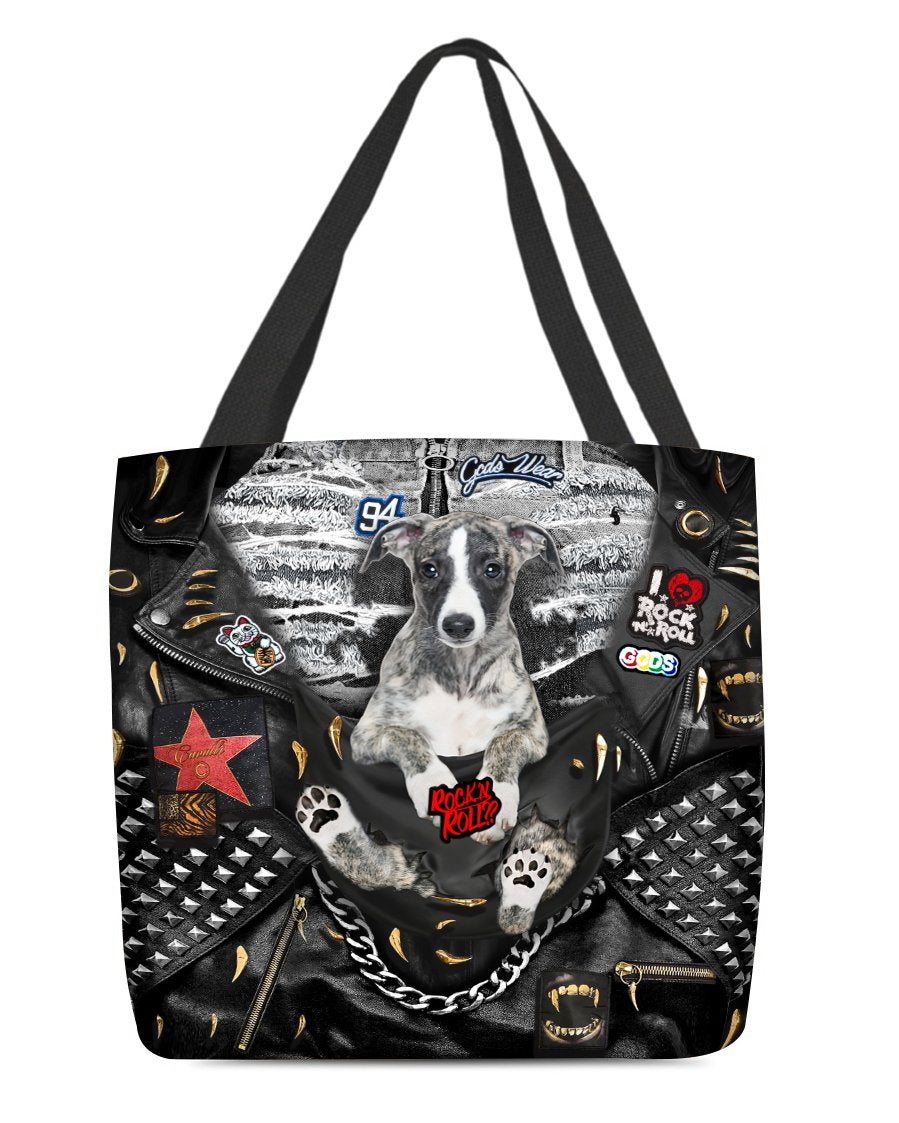 Whippet-Rock Dog-Cloth Tote Bag