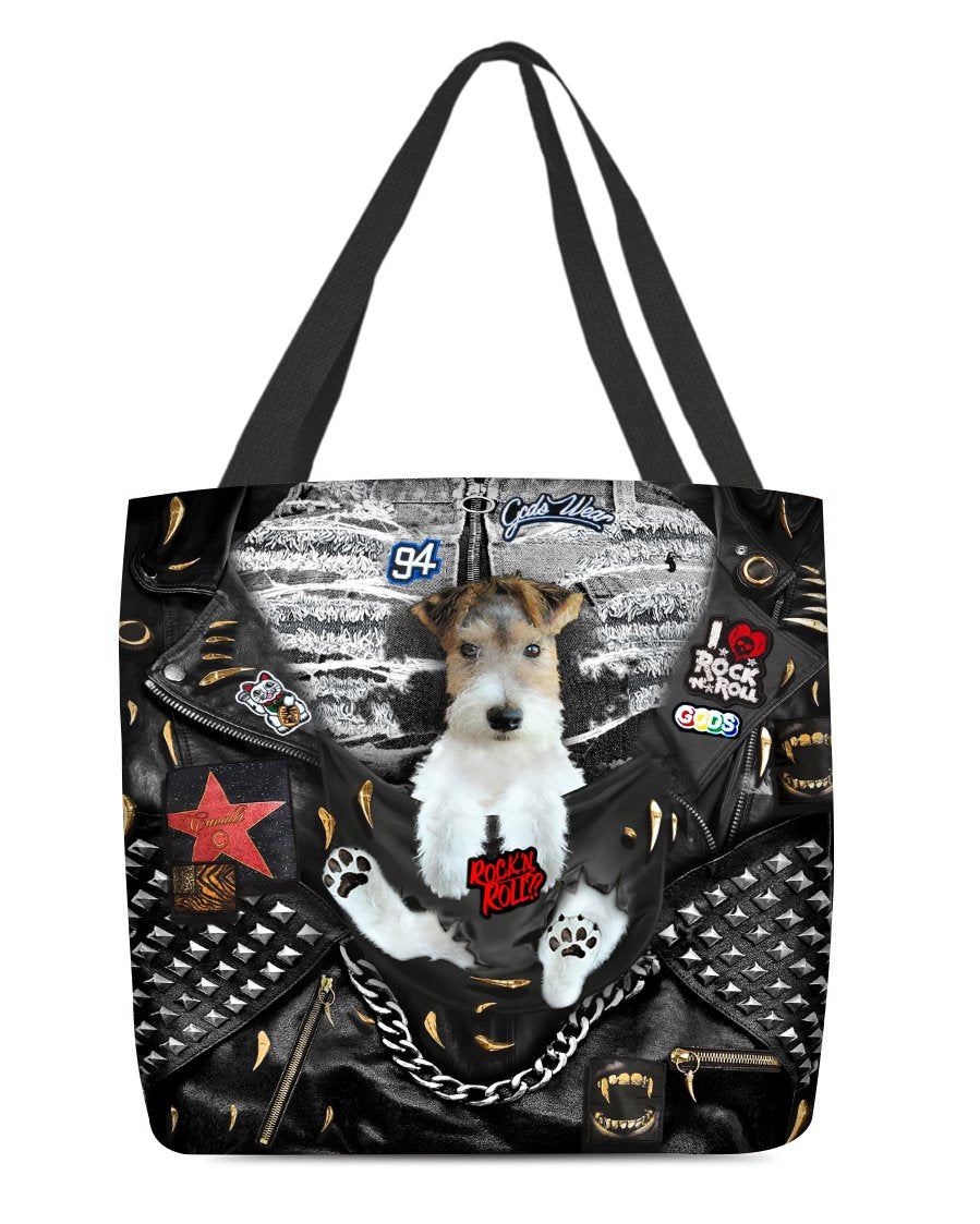 Wire Fox Terrier-Rock Dog-Cloth Tote Bag