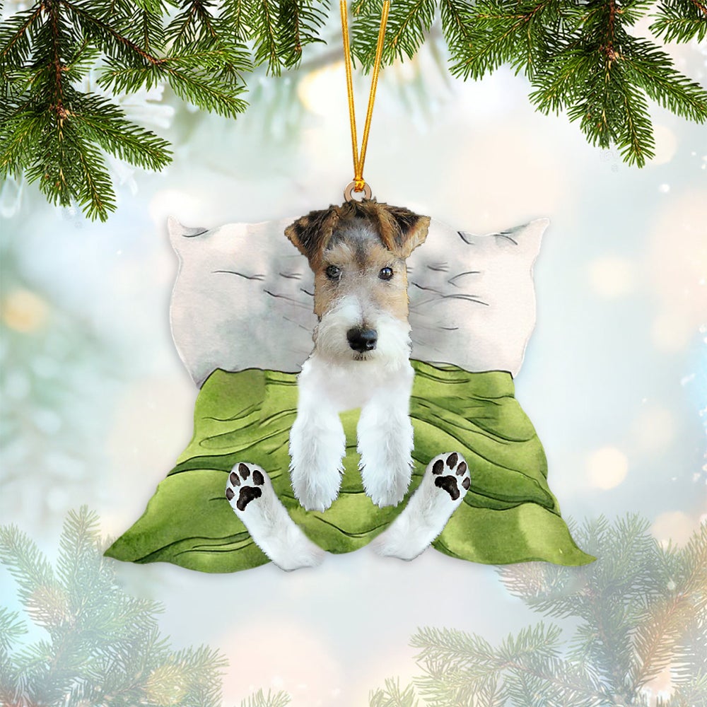 Wire Fox Terrier-Sleep time Two Sides Ornament