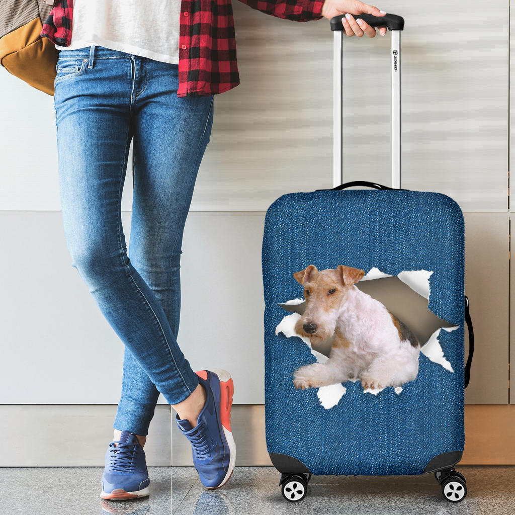 Wire Hair Fox Terrier-Torn Paper Luggage Covers