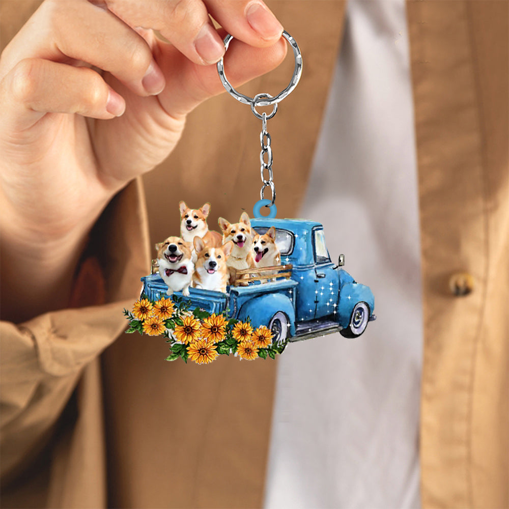 With Corgi Take The Trip Keychain
