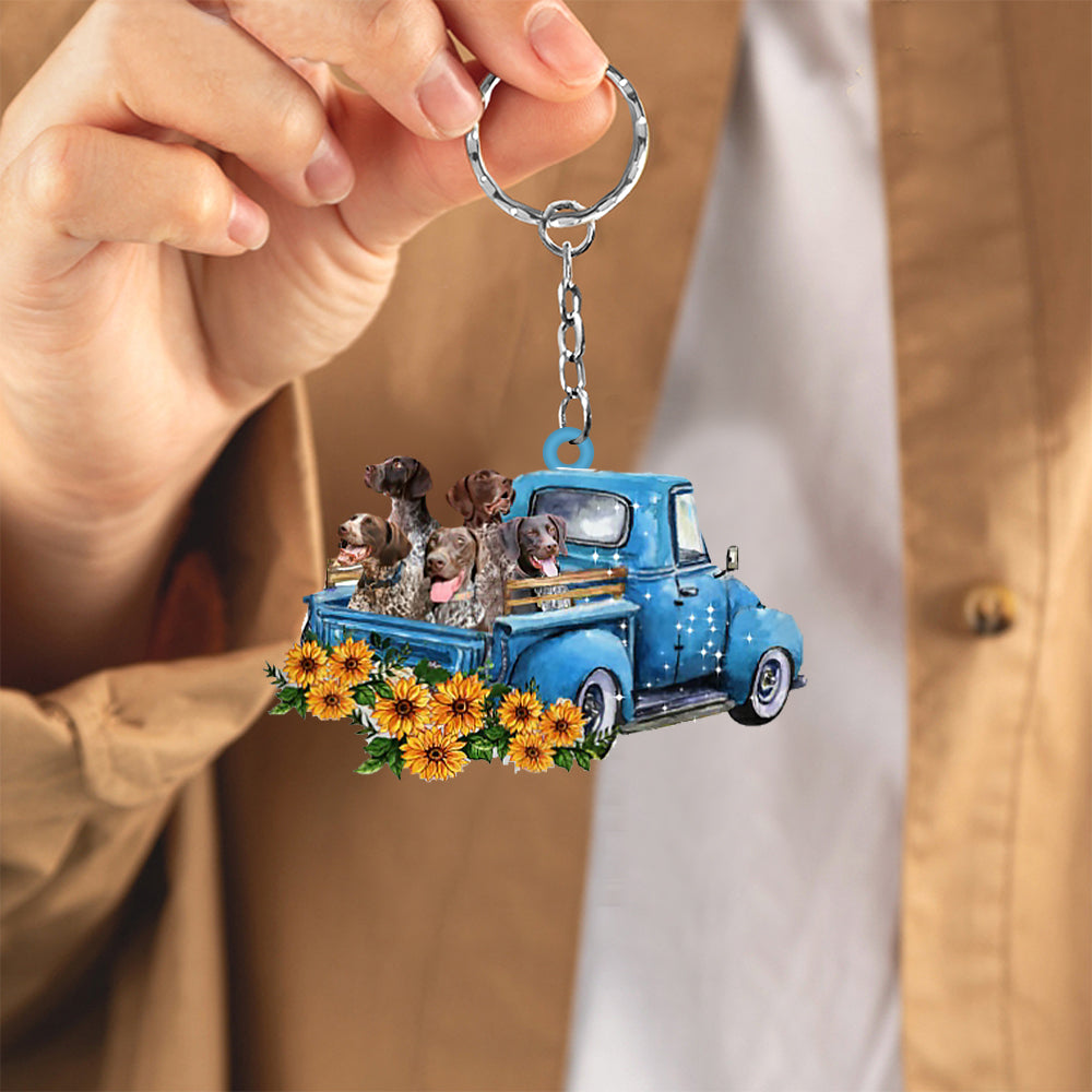 With German Shorthaired Pointer Take The Trip Keychain
